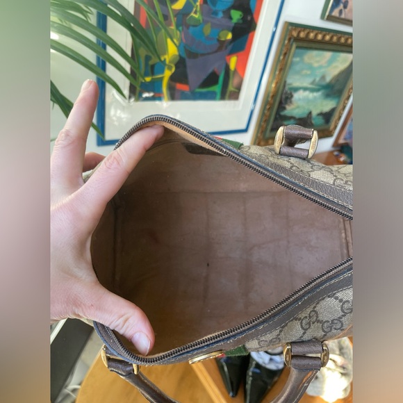 Gucci canvas stripe monogram supreme Boston Bag - Picture 12 of 16